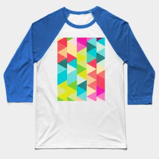 Bubblegum Triangles Pattern Baseball T-Shirt